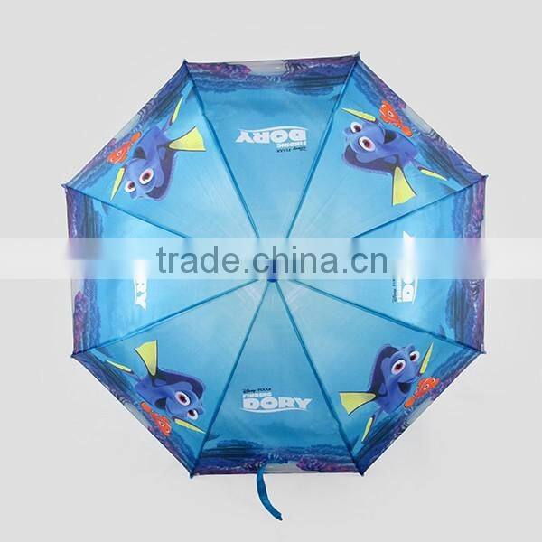 cheap fiber heat transfer straight kids umbrella