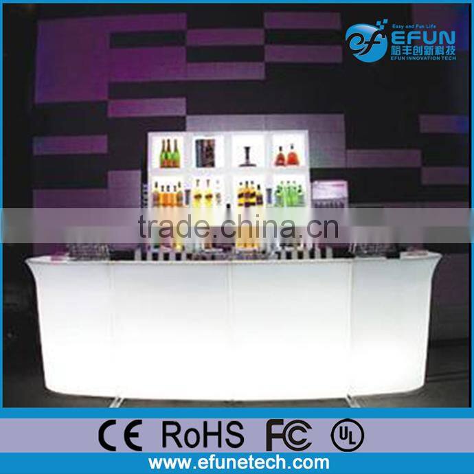 bar/nightclub furniture wireless control rgb color led glow decorative cube shelf