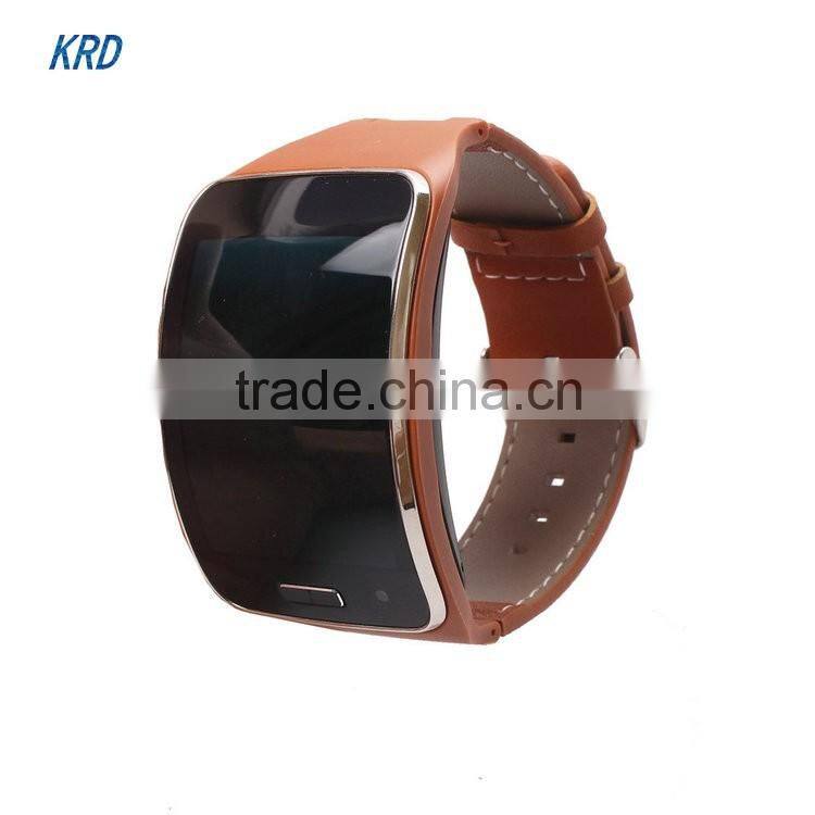 Adjustable Genuine Leather Belt Replacement Wristband Fitness Bracelet Strap For SAMSUNG GALAXY Gear S R750 Steel Wrist Band