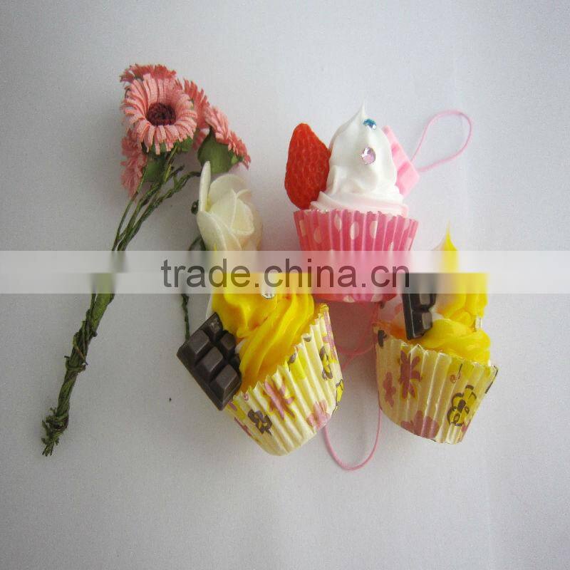Hot USA Fake Ice Cream Fake Cup Cake Display Key Chain