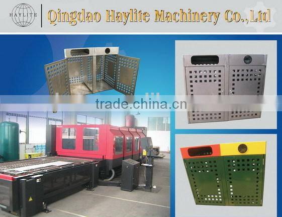 Outdoor steel stainless steel garbage can