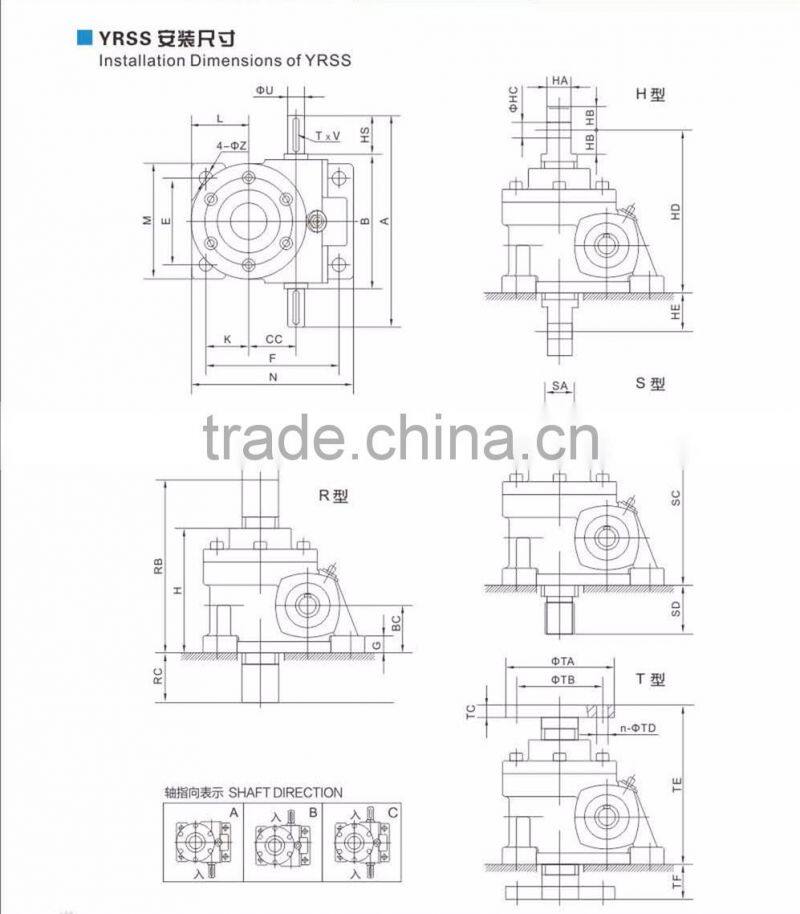 SWL series worm gear screw jack electric screw jack worm gear lifting mechanism