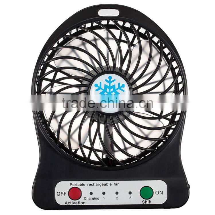 Factory wholsales Rechargeable Mini USB Fan With Battery