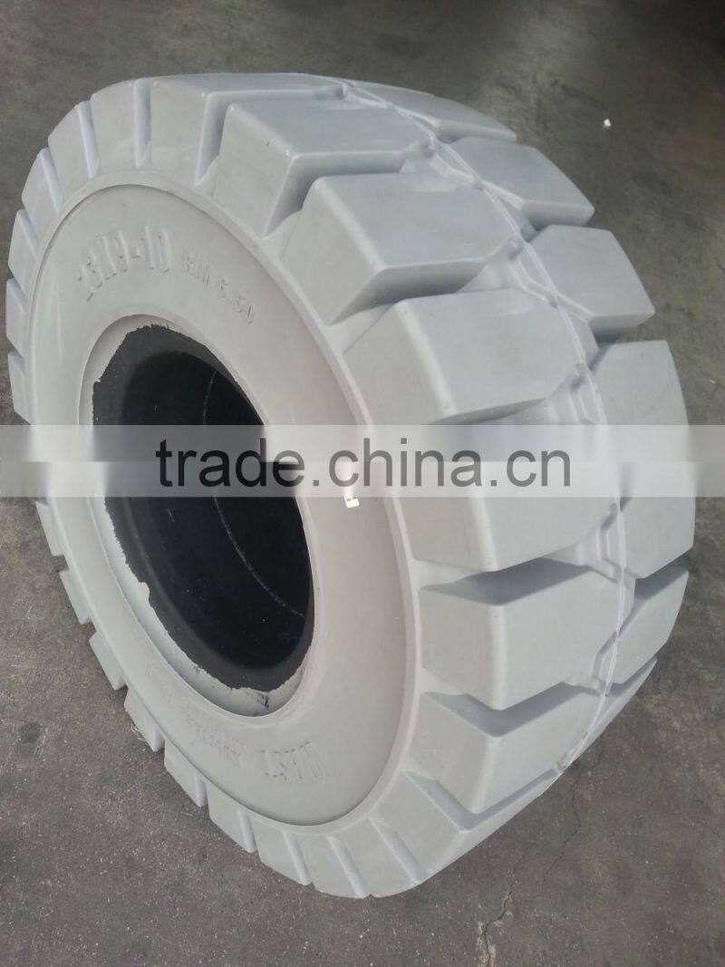 hot sale solid rubber tyres 23x9-10 non marking tyres for industrial vehicles from China supplier