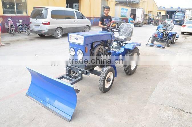 12hp/15hp agriculture machine mini tractor with rotary tiller,plough mower, trailer