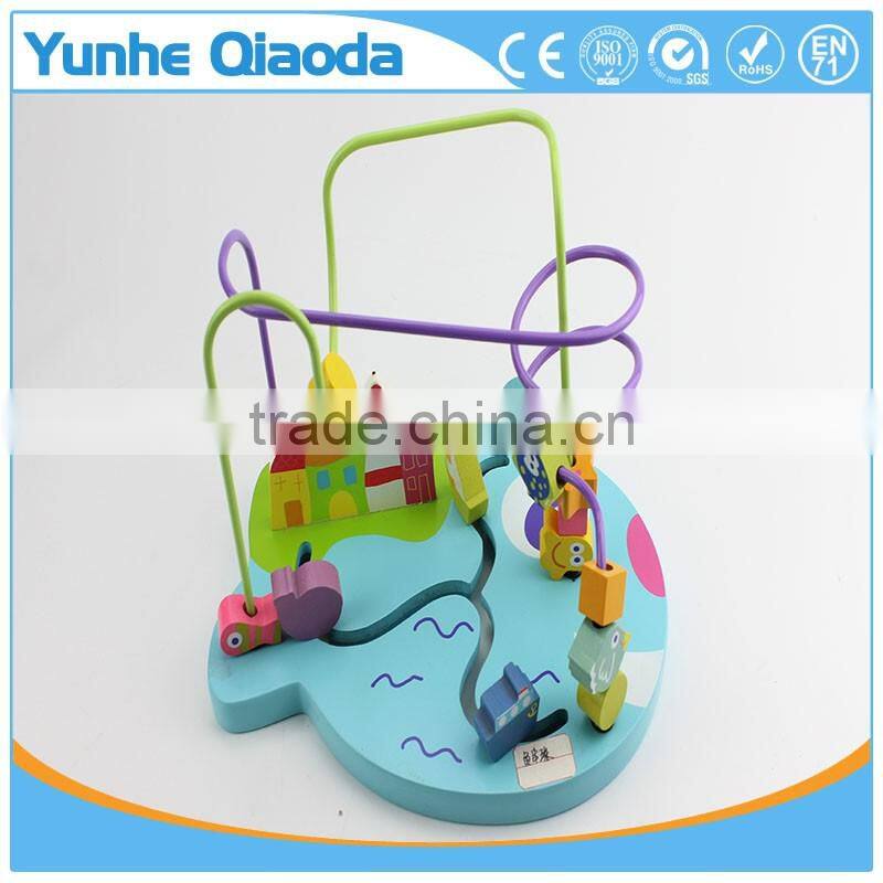 Early Learning wooden play toys the mouse beads maze