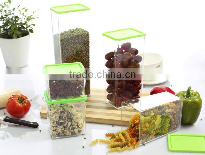 Foldable sealed food storage box/ food container-- pink 370ml