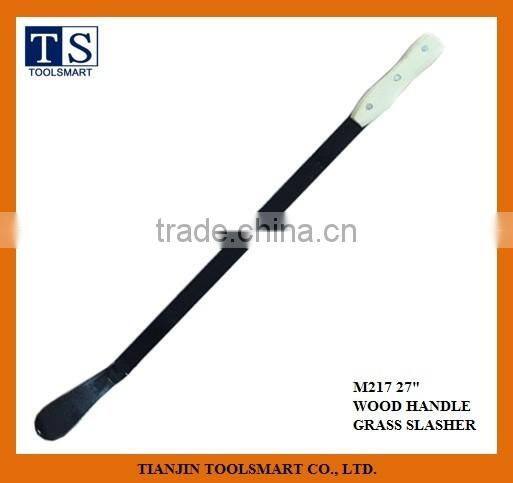 fixed blade knife with wooden or plastic handle