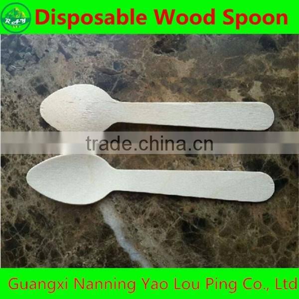 Hot Sell 114mm Individually Wrapped With Paper Ice Cream Spoon