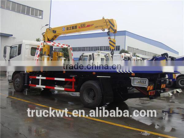 Dongfeng new 5 tons kunckle crane mounted towing wrecker