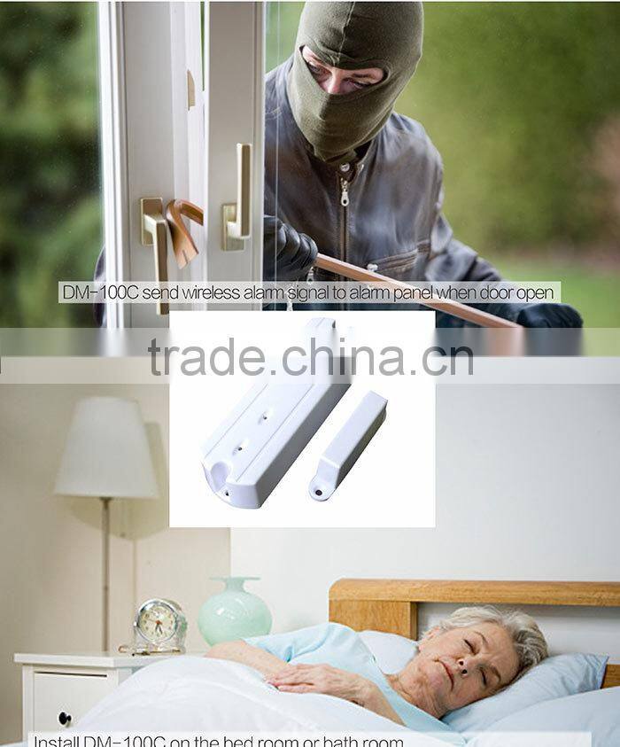 Economic Low-cost and low power Wirless Door contact sensor Wireless Internal Antenna Door Magnetic Sensor DM-100C