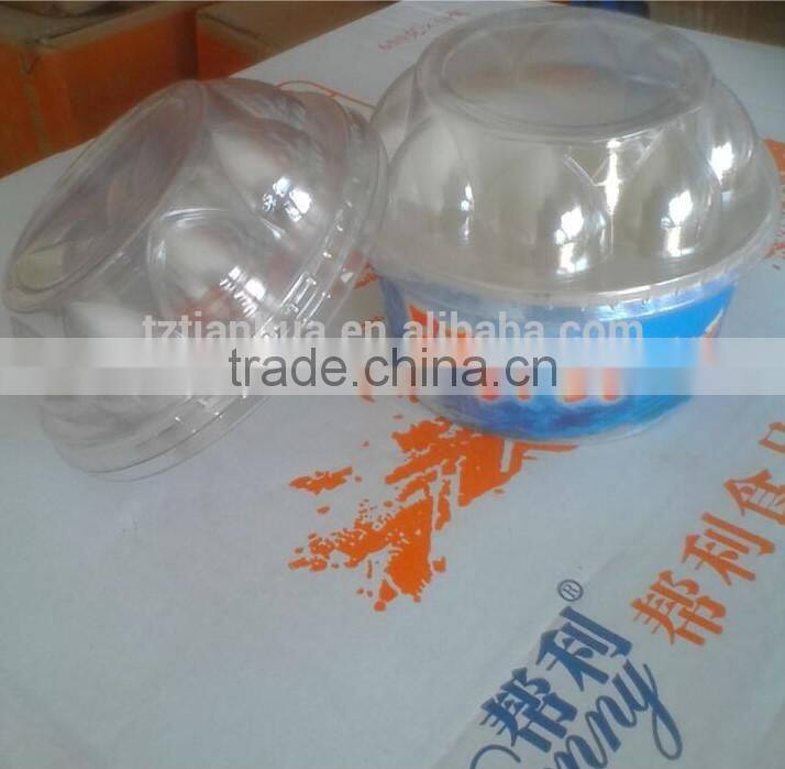 plastic domed lid for paper bowl