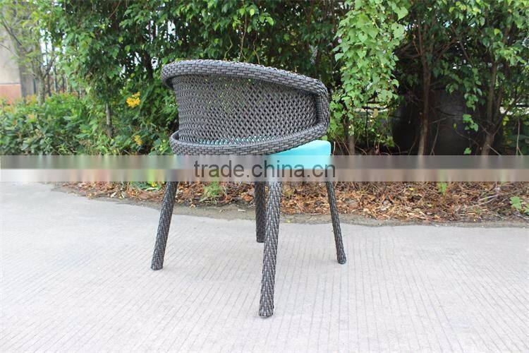Synthetic rattan armless chair