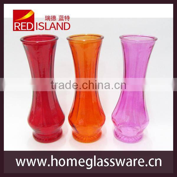 10x9x22cm colored beautiful glass vase