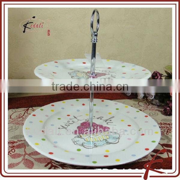 China Facroty Porcelain Ceramic Serving Dish with Bamboo