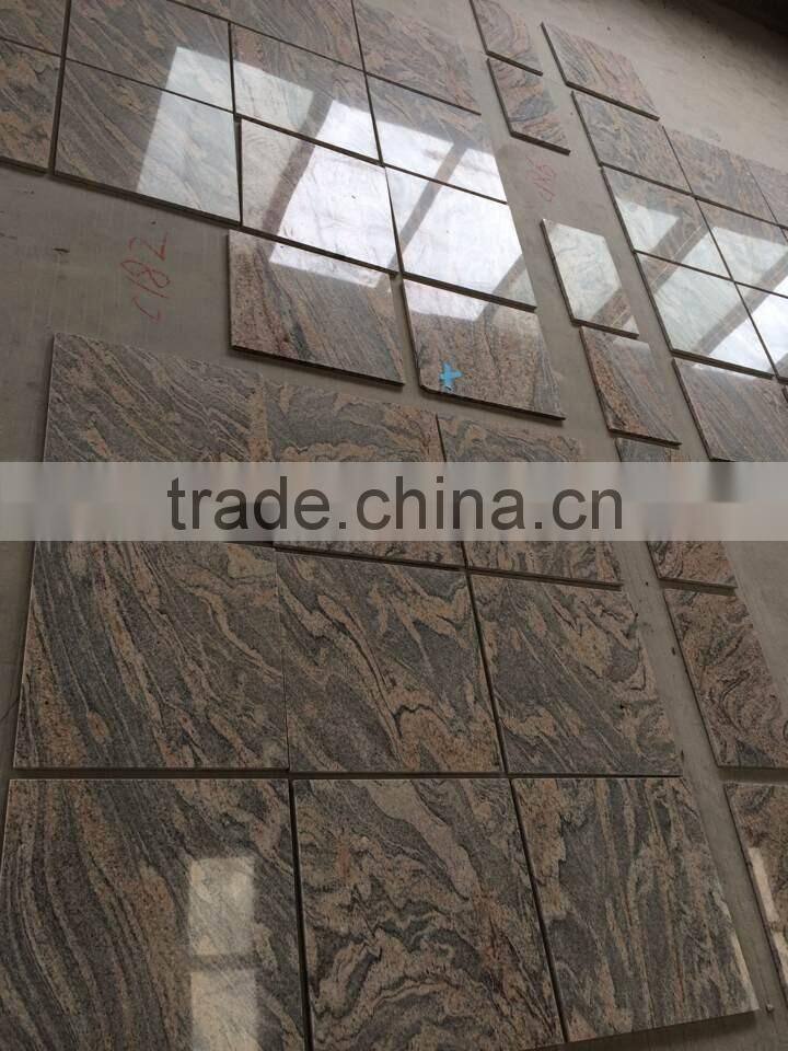 Imported Indian juparana Colombo pink granite flooring tiles on sale