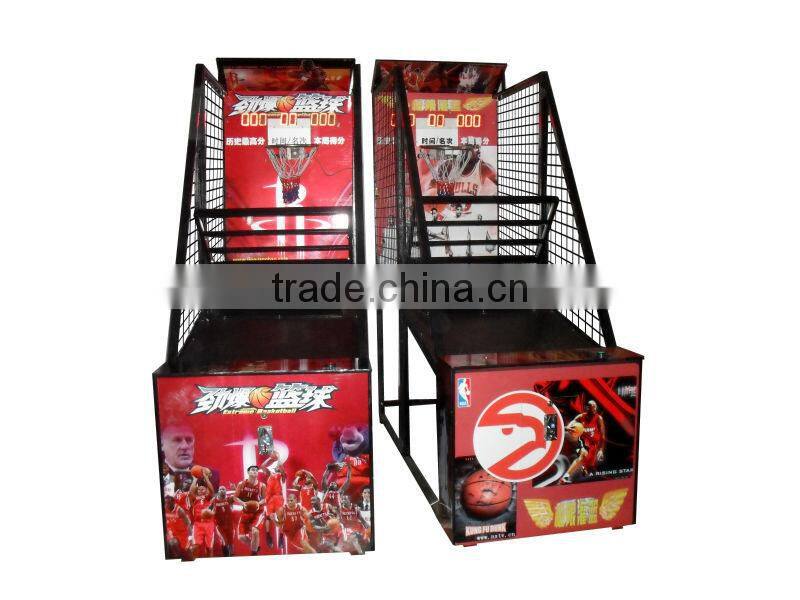 Practice basketball stand device with coin