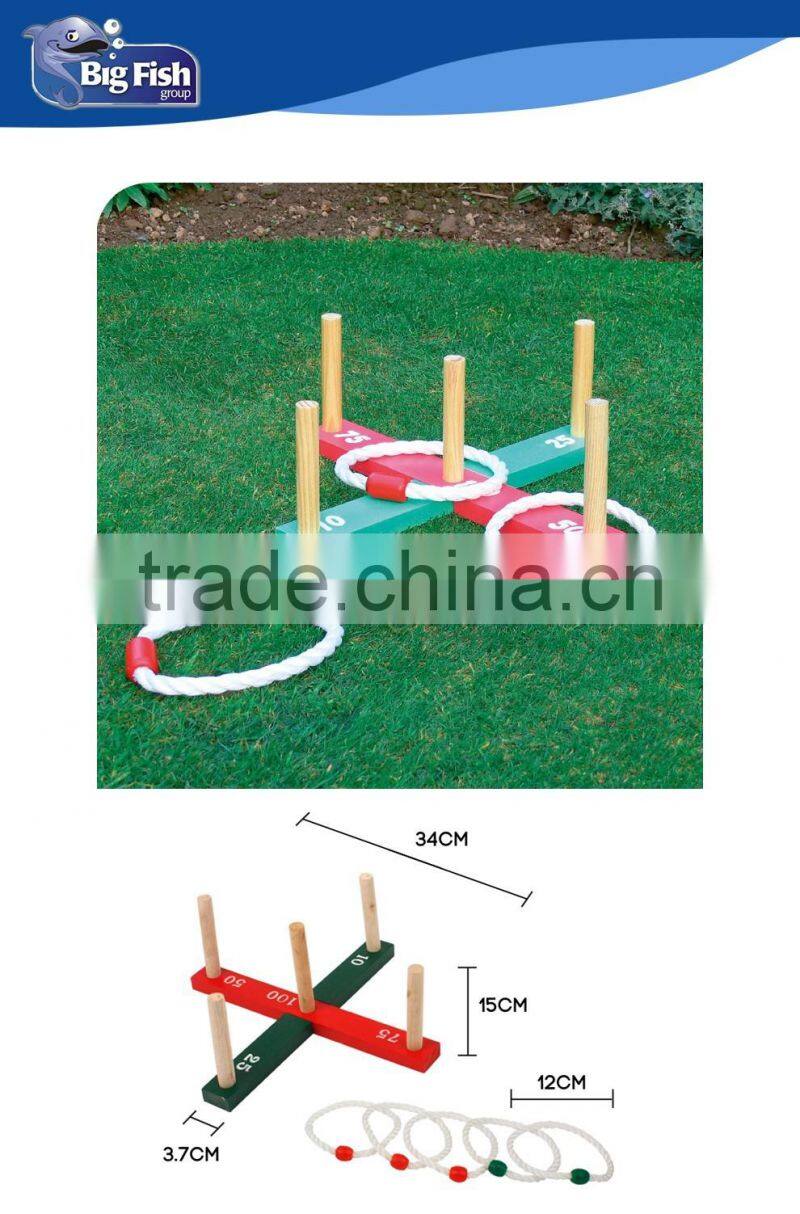 Champion Sports Kids Family Outdoor Beach Backyard wooden Ring Toss game Set New