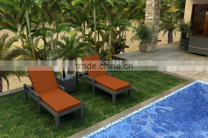outdoor wicker furniture plastic beach chair resin sun lounger