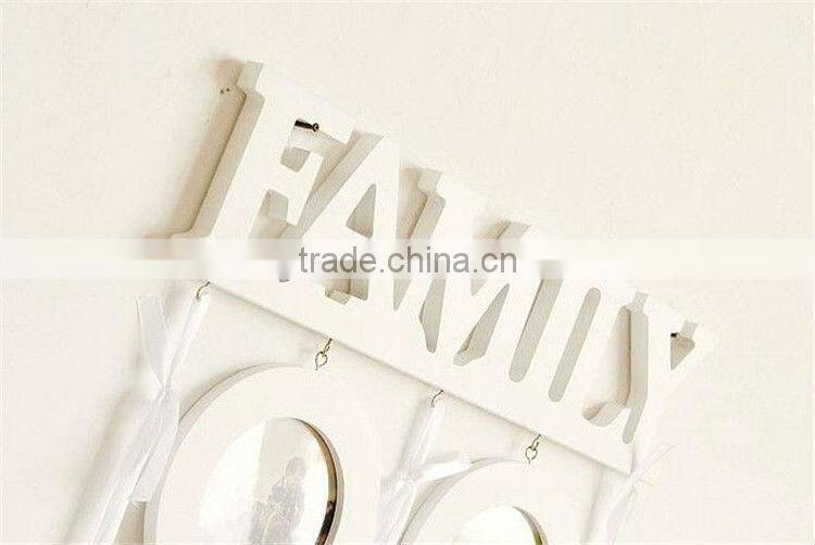 Wooden Antique Photo Frameswiht Funny Face Photo Frame White Color