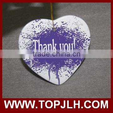 custom print ceramic sublimation blanks pendant heat press pendant