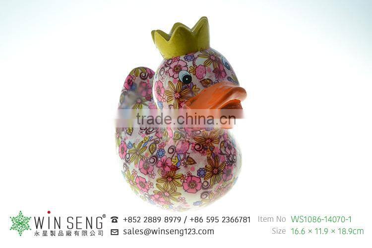 lovely design Ceramic Duck Shaped coin bank for sales