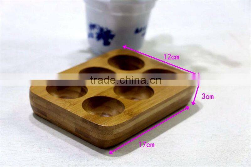 Eco-friendly unfinished bamboo egg tray for sale