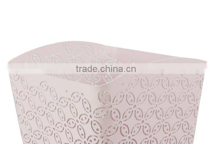 Arc-shape Metal Punched Decorative Trash Can For Home/Office