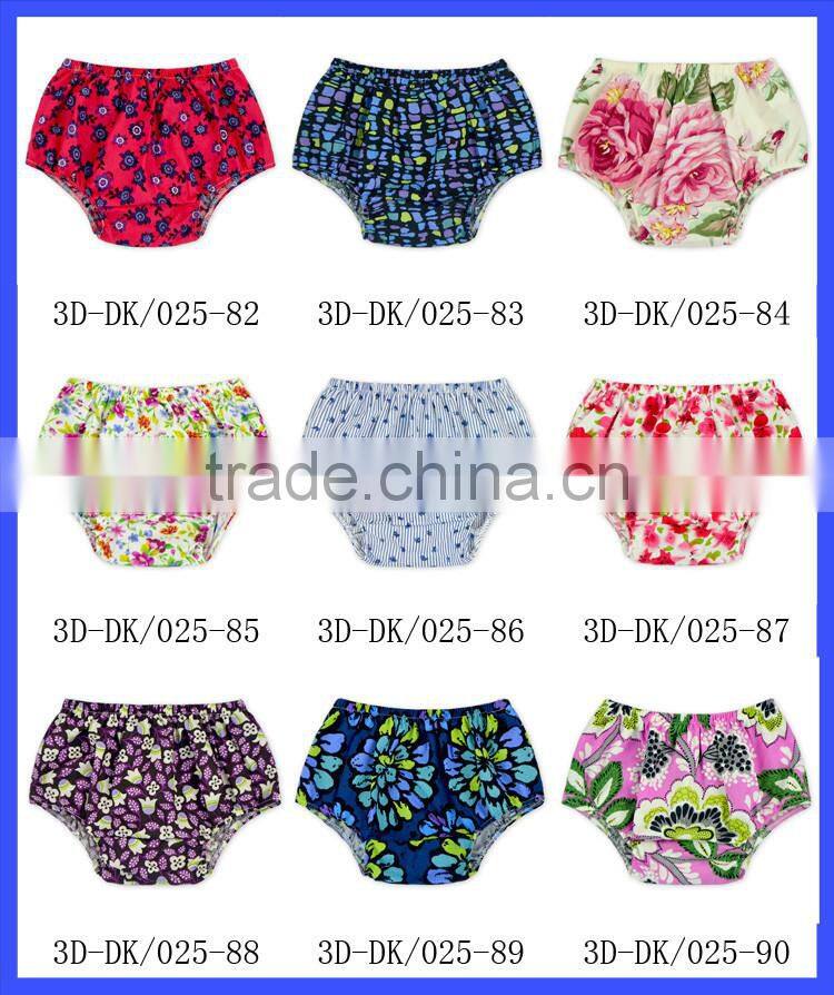 2016 Hot sale Cute Baby Diaper Covers Cotton seersucker fabric baby bloomers wholesale