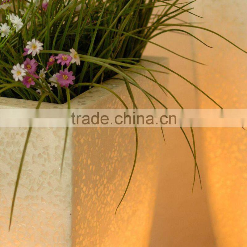 garden lighting planter, flower pot for outdoor decoration
