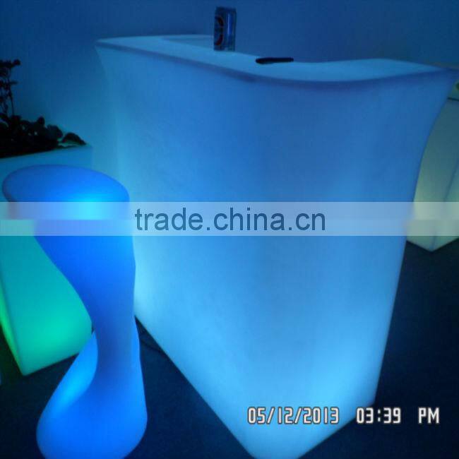5V plastic LED furniture/ led furniture design & cafe bar table counter/LED plastic furniture