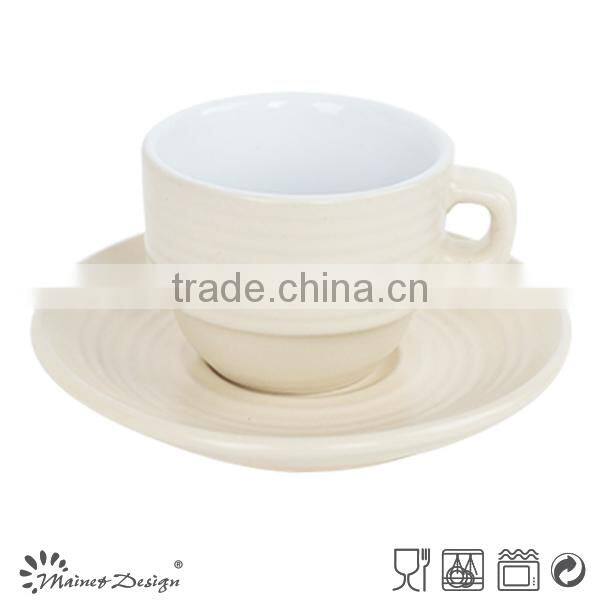 high quality stoneware cup and saucer