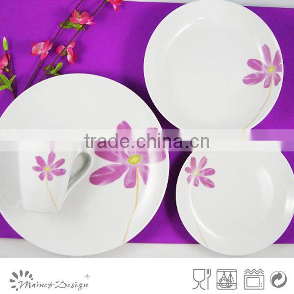 ceramic white porcelain round high quality dinner set
