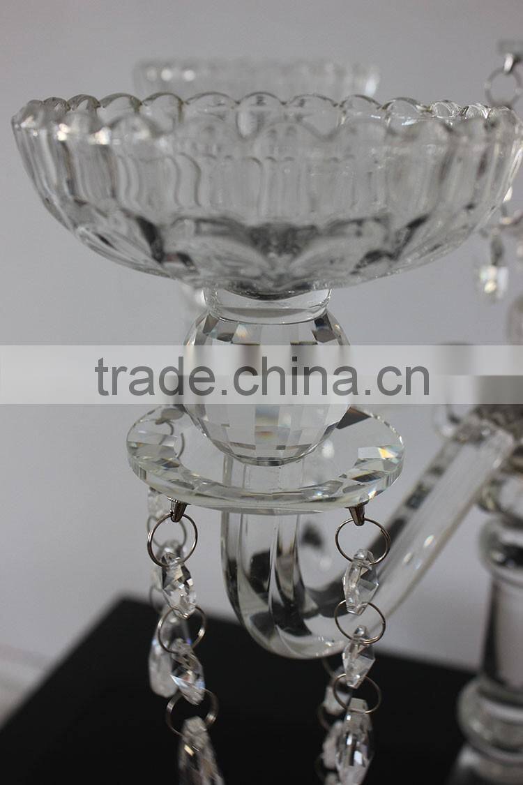 Jingyage wedding crystal table flower candelabra centerpiece