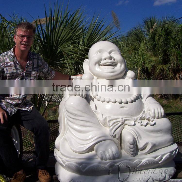 China factory supply religious fengshui stone carvings and sculptures natural marble maitreya buddha