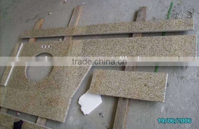 China Golden sunset yellow G682 granite bathroom vanity tops