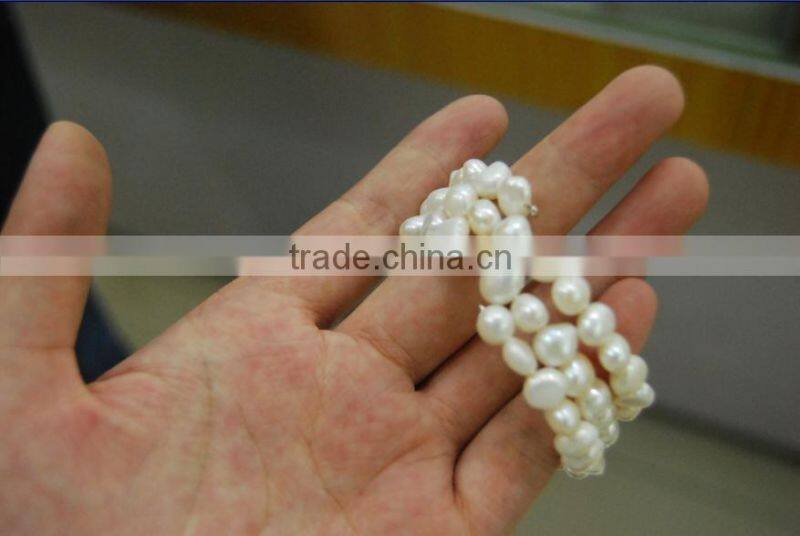 8-9mm baroque freshwater pearl bracelet in sale
