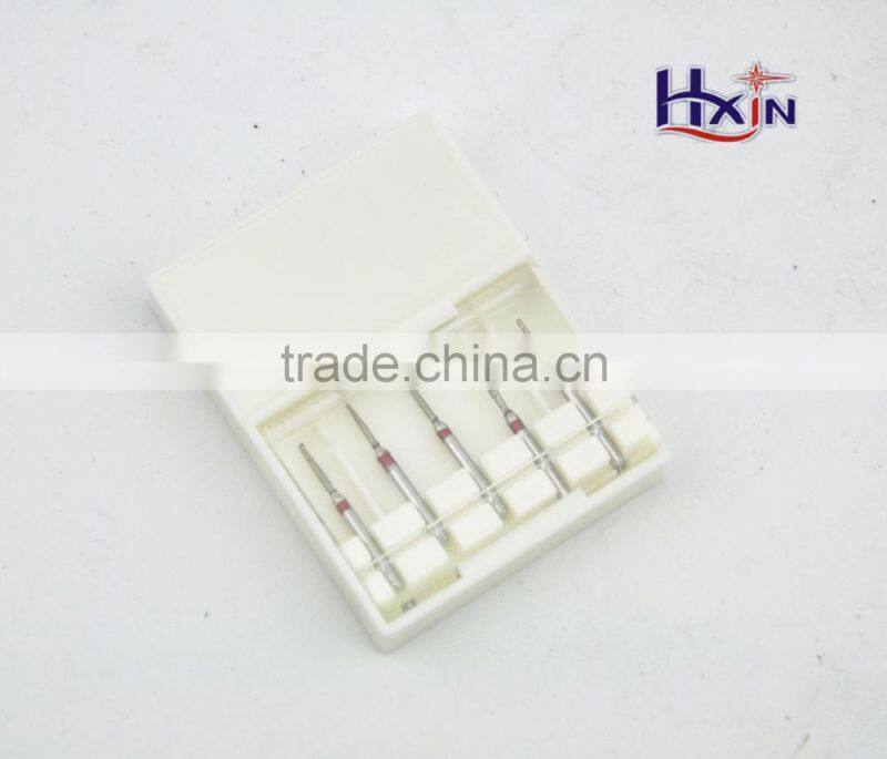 Electroplated diamond dental polishing bur set