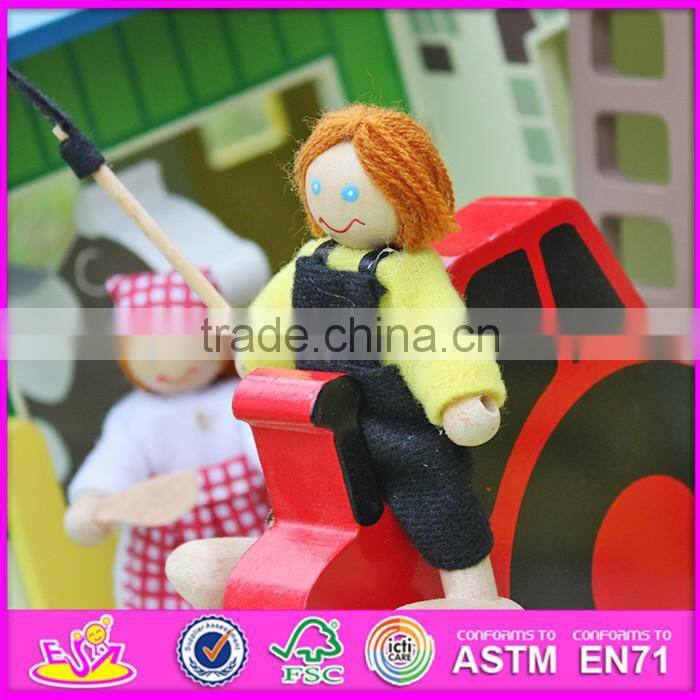 Top fashion kids wooden toy barns best sale children wooden toy barns W06A167-S