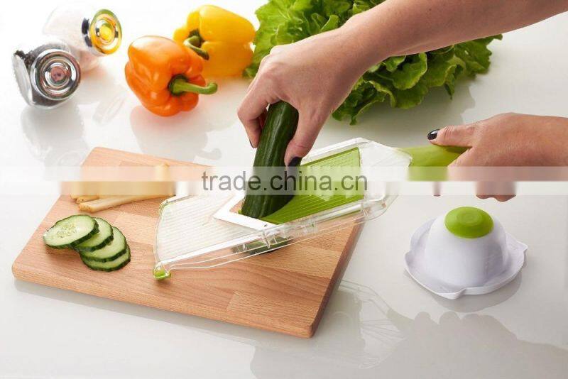 The Professional Mandoline Slicer Cutter Grater Steel V-Blade Guard Fruit Fries Cook