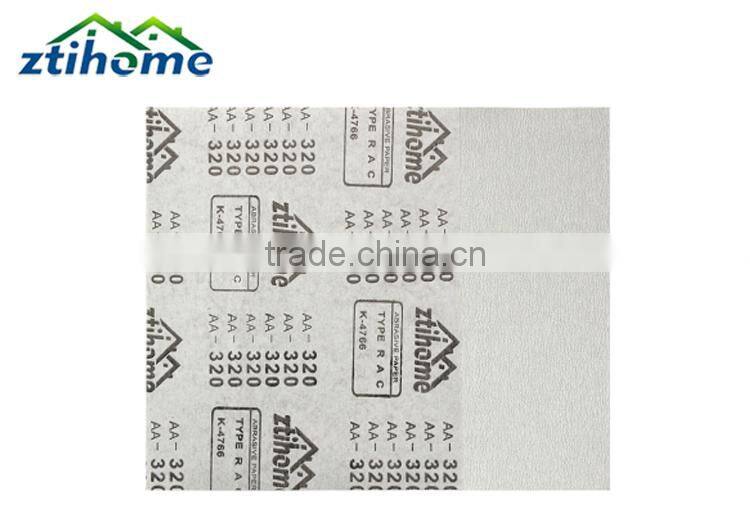 white coated aluminum oxide dry abrasive sand paper