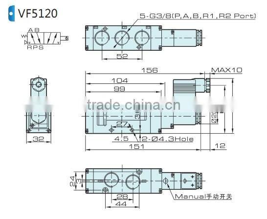 VF VZ pressure reduce valve with high quality