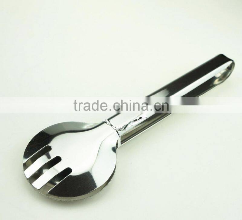 39007 Stainless Steel Kitchen Tongs BBQ Grill Food salad Tongs Slotted tong
