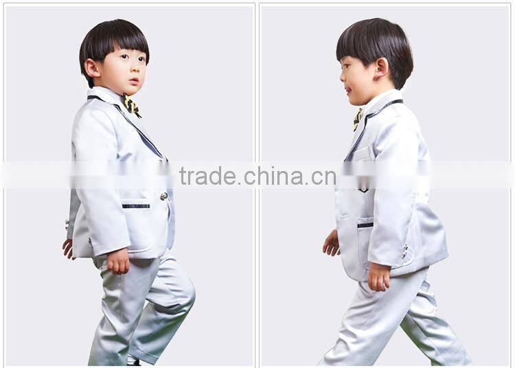 Formal Polyester Boys Kids White Dress Suit