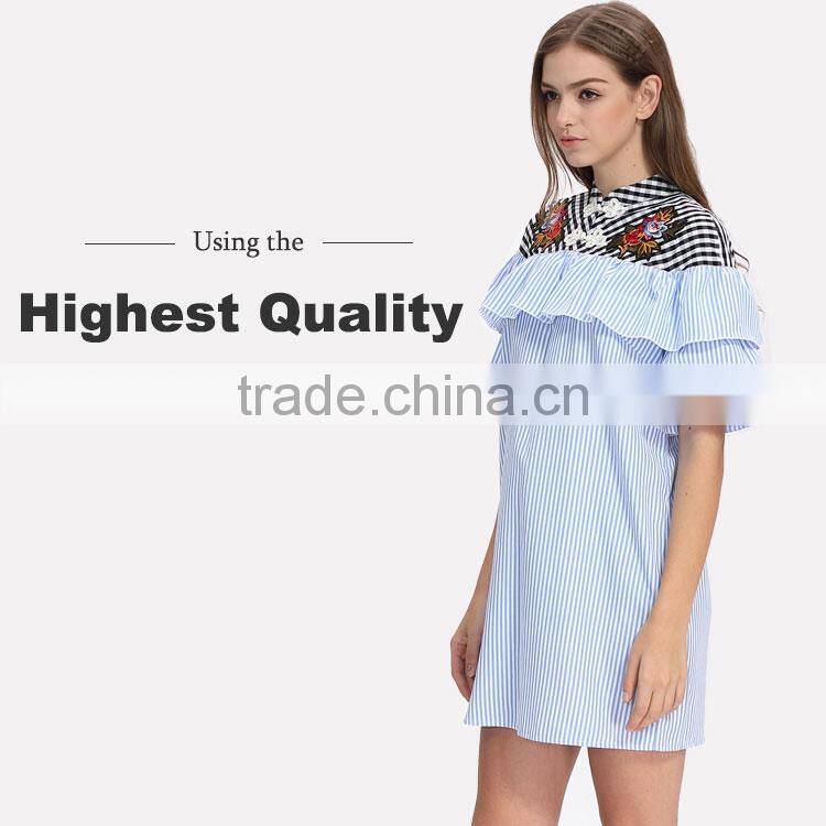 Cutwork machine embroidery dress designs for women