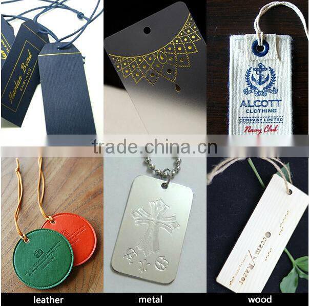 2016 custom high quality hang tags with spot UV logo