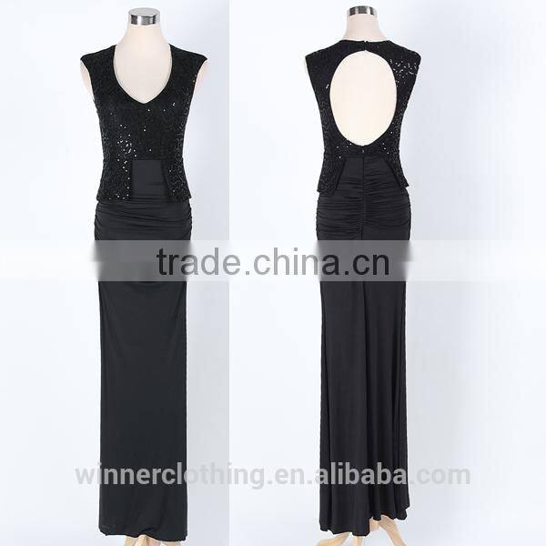 Apparel manufactureres high quality lace hem sexy/stylish evening dress 2013