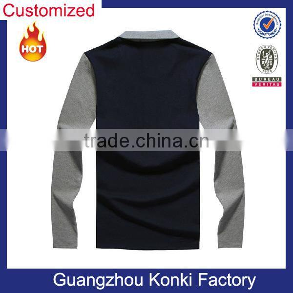hot sale thick fabric long sleeve quick dry polo t shirt for men