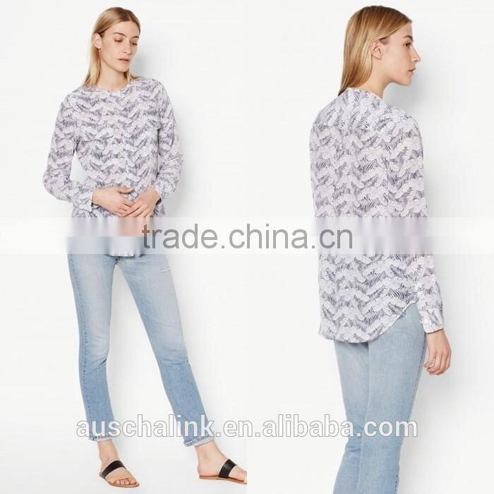 chinese style ladies silk shirt fashion design low price