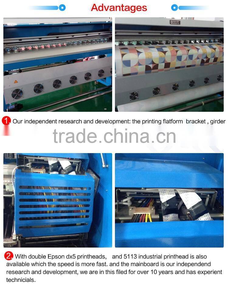High quality 1.8m sublimation textile printer with 5113 print head